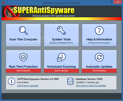 Showing the interface in SUPERAntiSpyware 6